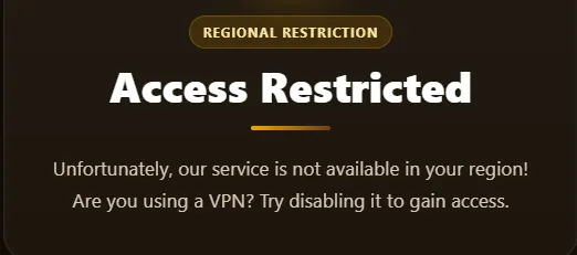Donbet access restricted regional notice